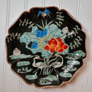 Vintage Chinese Decorative Floral Plate | Plate Wall